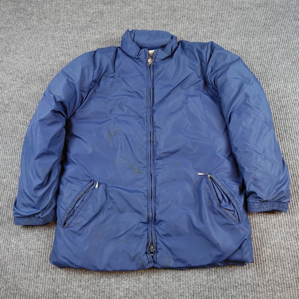 Vintage Holubar Jacket Mens 46 Blue Nylon Insulated Parka Full Zip Ski Outdoor